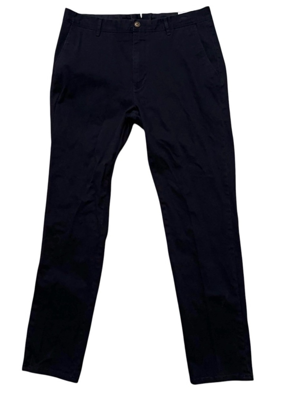 Mott & Bow Chino Pants Mens Size 34 Flat Front Stretch Navy Blue